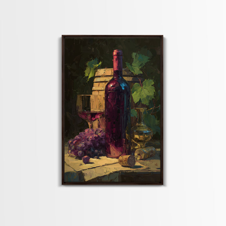 Red Wine Swirl Abstract Framed Canvas Print, Winery Art, Kitchen Art, Winery Decor, Abstract Art, Vineyard, Living Room Art, WIN-2x3-63
