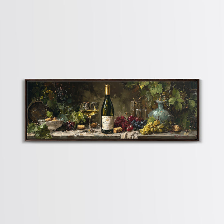 Corks Arranged as Geometric Pattern Framed Canvas Print, Winery Art, Print, Winery Decor, Abstract Art, Vineyard, WIN-3x1-10