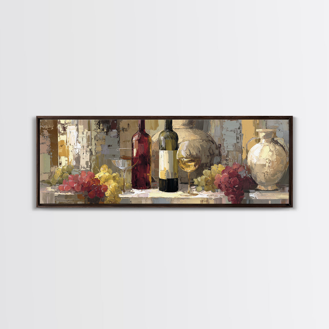Old Cellar Key and Wine Label Shapes Canvas Print, Winery Art, Wall Decor, Winery Decor, Fine Art, Vineyard, Kitchen Art, WIN-3x1-76