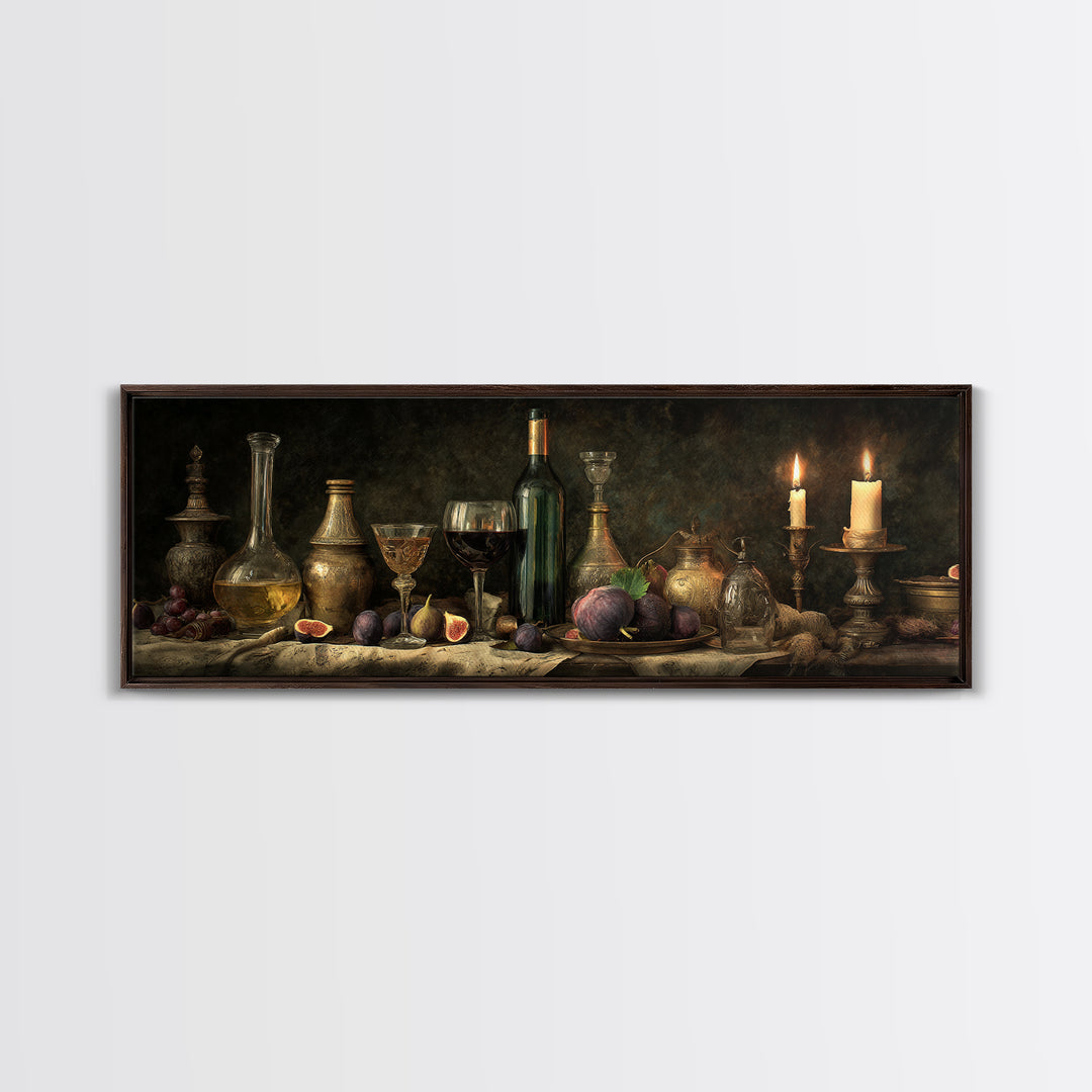 Wine Bottle and Glass Still Life Framed Canvas Print, Winery Art, Matisse Print, Winery Decor, Fine Art, Vineyard, Luxury Decor, WIN-3x1-90
