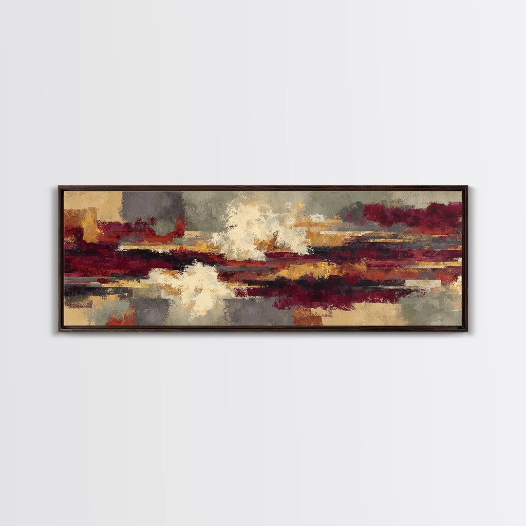 Red Wine Swirl Abstract Canvas Print, Winery Art, Art Print, Winery Decor, Vineyard, Watercolor Painting, Retro Wall Art, WIN-3x1-95