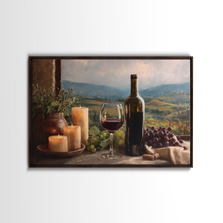 French Vineyard Hills Canvas Print, Winery Art, Preppy Wall Art, Winery Decor, Fine Art, Vineyard, Statement Artwork, WIN-3x2-12