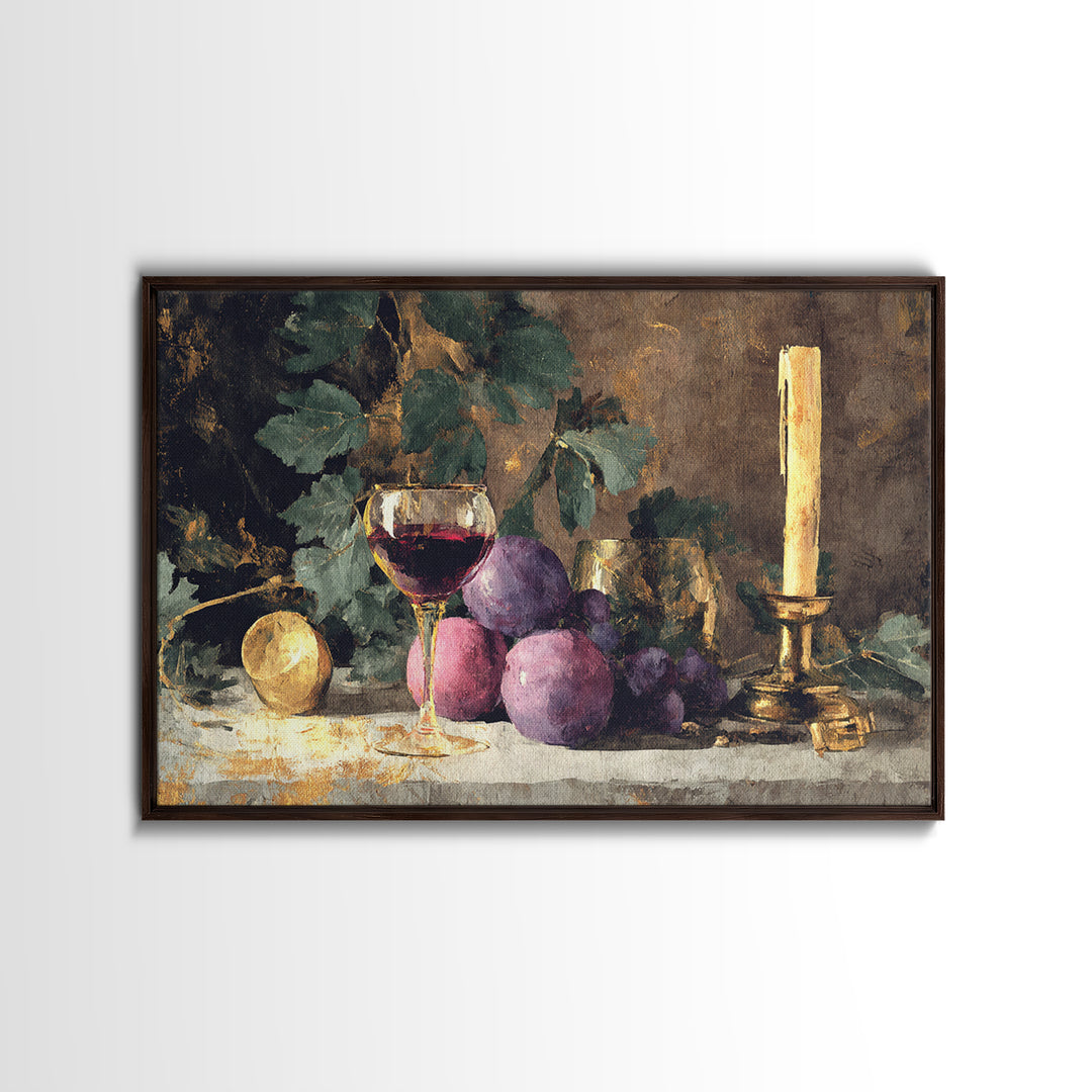 Burgundy Abstract with Gold Accents Framed Canvas Print, Winery Art, Gallery Decor, Winery Decor, Fine Art, Vineyard, WIN-3x2-27