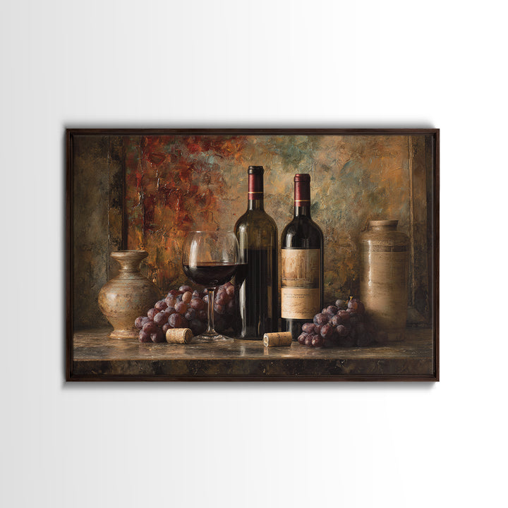 Burgundy Abstract with Gold Accents Canvas Print, Winery Art, Matisse Print, Winery Decor, Abstract Art, Vineyard, Luxury Decor, WIN-3x2-3