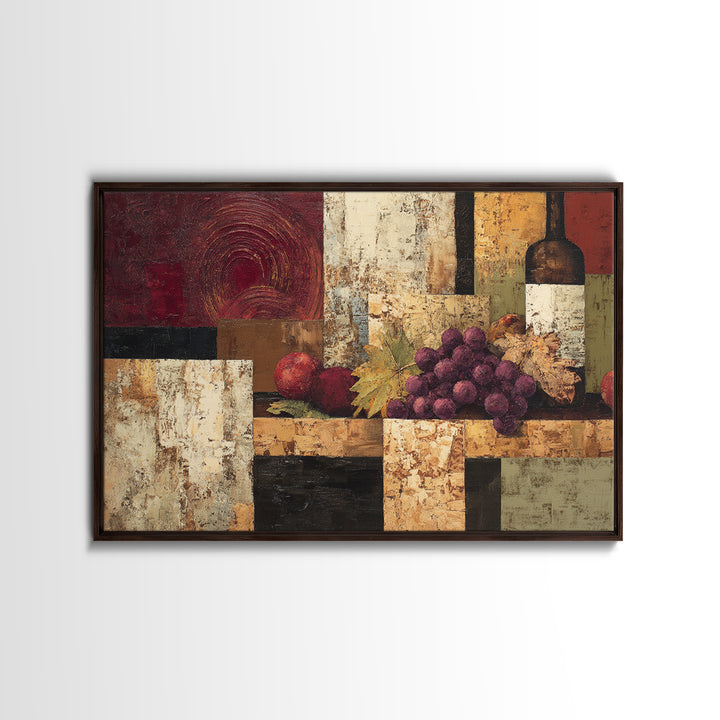 Red Wine Swirl Abstract Framed Canvas Print, Winery Art, Room Decor, Winery Decor, Abstract Art, Vineyard, Printable Wall Art, WIN-3x2-35