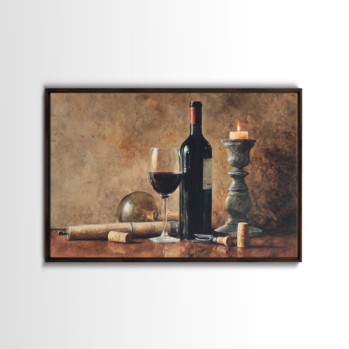 Corkscrew and Corks on Rustic Wood Canvas Print, Winery Art, Room Decor, Winery Decor, Fine Art, Vineyard, Printable Wall Art, WIN-3x2-56