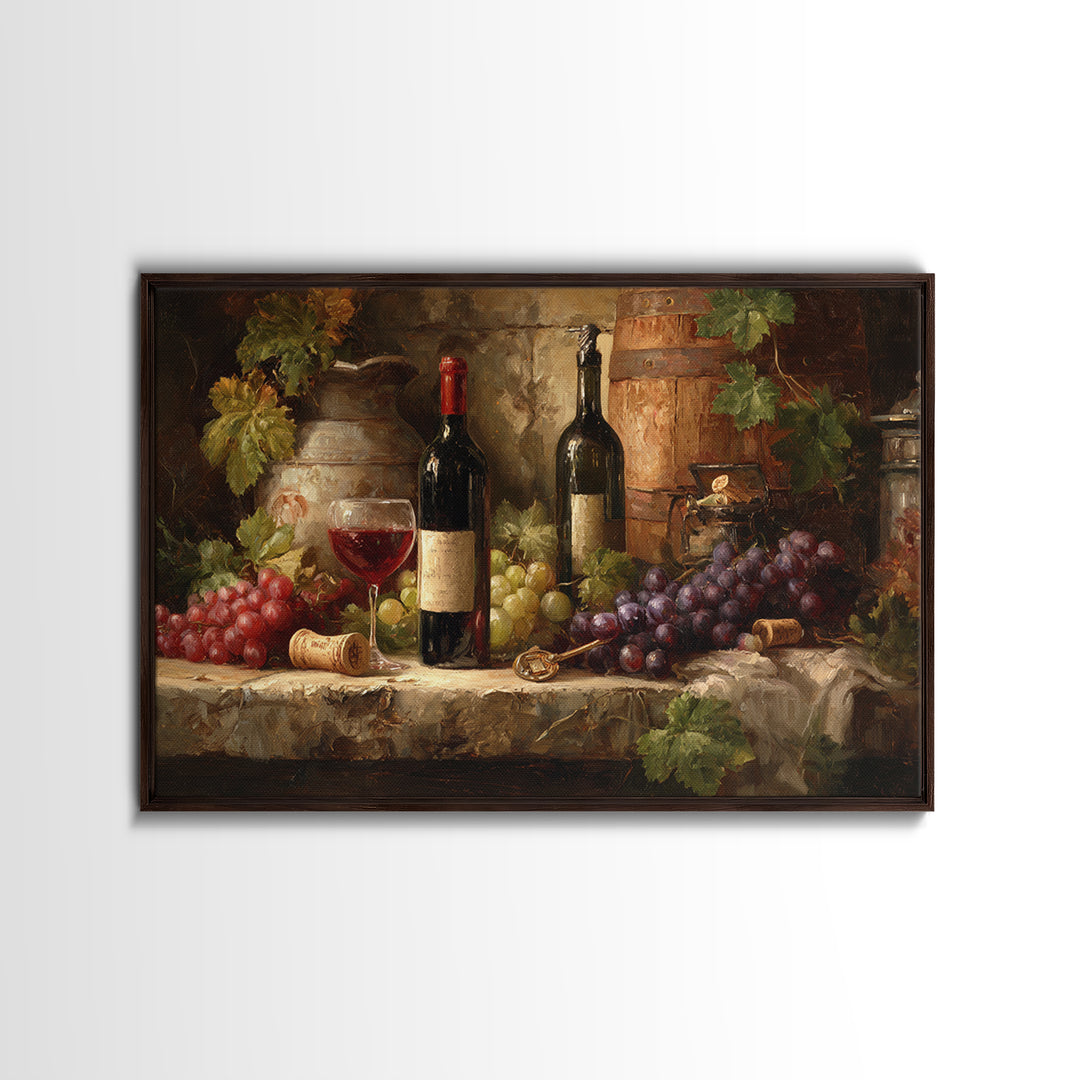 Old Cellar Key and Wine Label Shapes Canvas Print, Winery Art, Wall Decor, Winery Decor, Fine Art, Vineyard, Kitchen Art, WIN-3x2-88