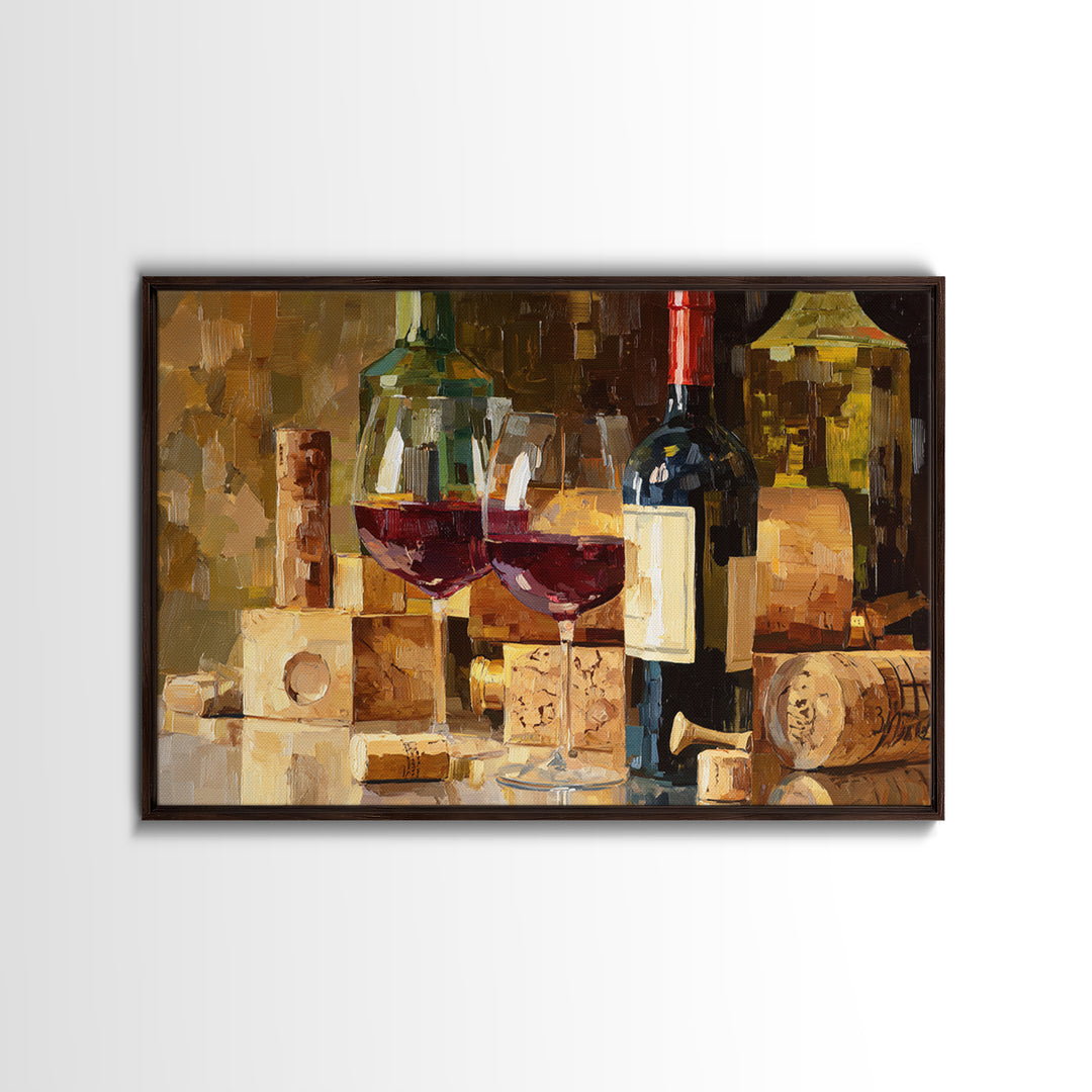 Corks Arranged as Geometric Pattern Canvas Print, Winery Art, Landscape Art, Winery Decor, Fine Art, Vineyard, Room Decor, WIN-3x2-94