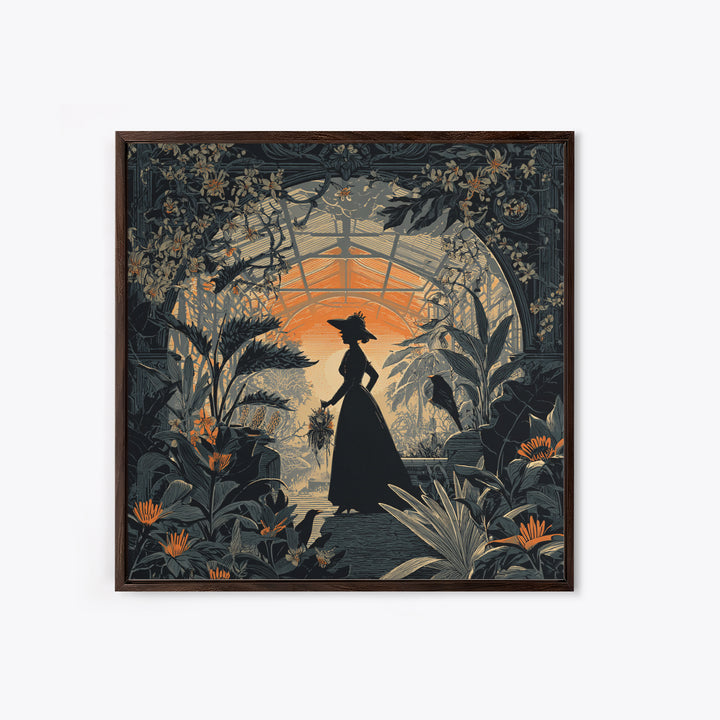 The Witch Queen Greenhouse - Icon Portrait, Halloween Wall Art, Square Wall Art, Framed Canvas Print, Halloween Home Decor, Gothic Wall Art