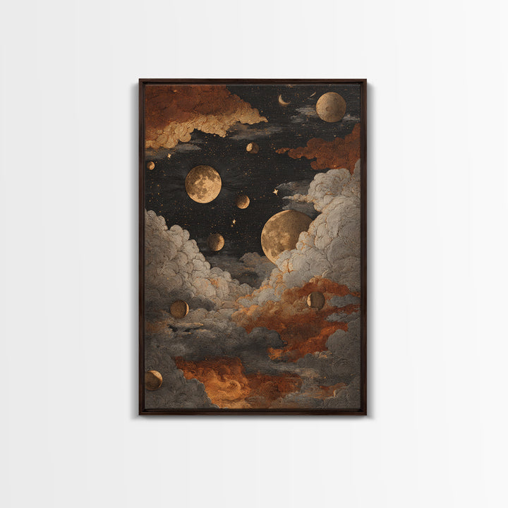 The Witch Astronomical Cabinet - Surreal Celestial Vision, Occult Wall Decor, Vertical Wall Art, Canvas Print, Halloween Home Decor