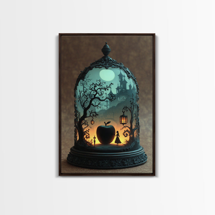 The Poison Apple Reliquary - Icon Portrait, Dark Fantasy Wall Art, Vertical Wall Art, Canvas Print, Halloween Home Decor, Gothic Wall Art