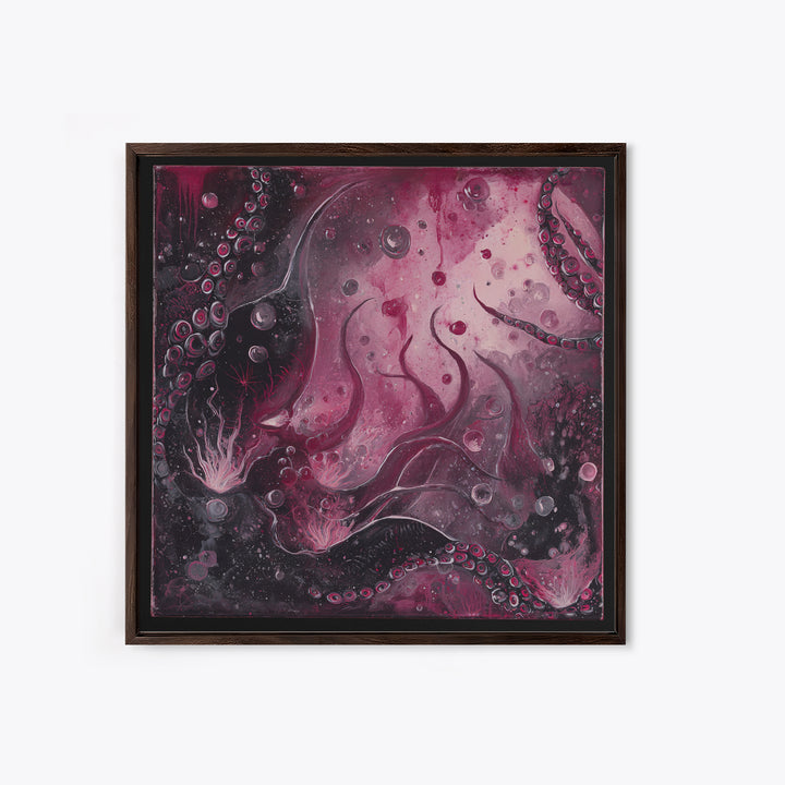 The Bride Of The Abyssal Moon, Gothic Home Decor, Square Wall Art, Framed Canvas Print, Halloween Home Decor, Gothic Wall Art
