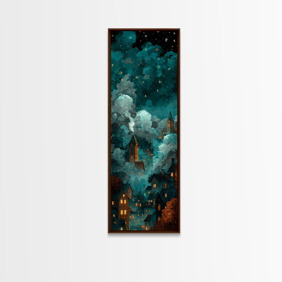 The Child Who Caught A Moon-Spawn, Eldritch Wall Art, Tall Narrow Wall Art, Canvas Print, Halloween Home Decor, Gothic Wall Art
