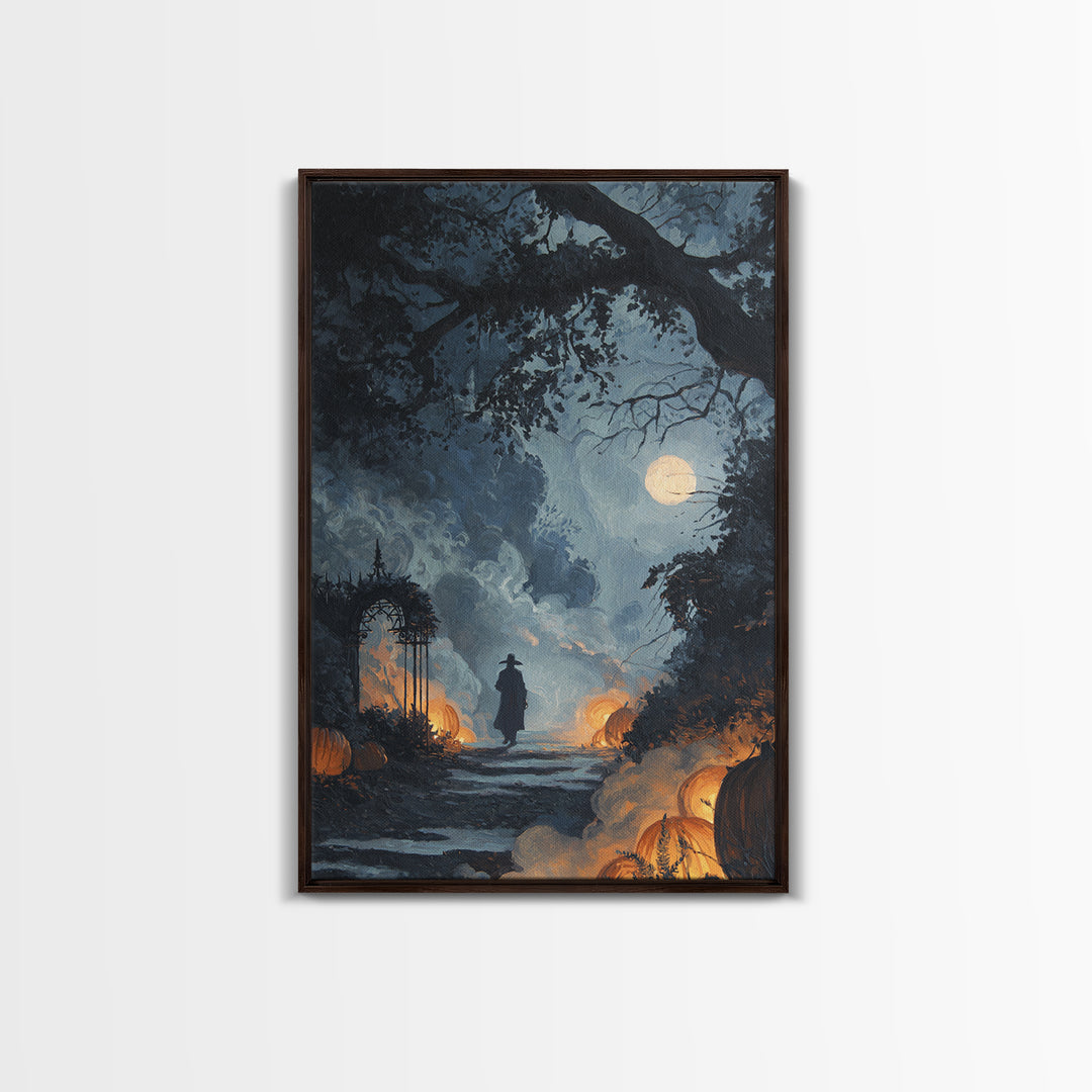 The Grave Gardener Of Yuggoth, Occult Wall Decor, Vertical Wall Art, Canvas Print, Halloween Home Decor, Gothic Wall Art, Horror Wall Art