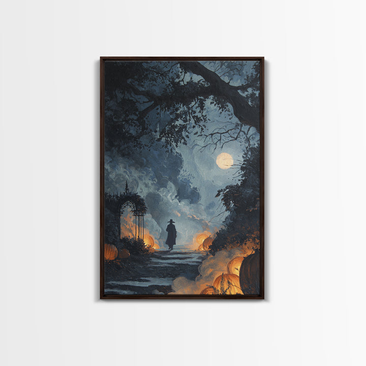 The Grave Gardener Of Yuggoth, Occult Wall Decor, Vertical Wall Art, Canvas Print, Halloween Home Decor, Gothic Wall Art, Horror Wall Art