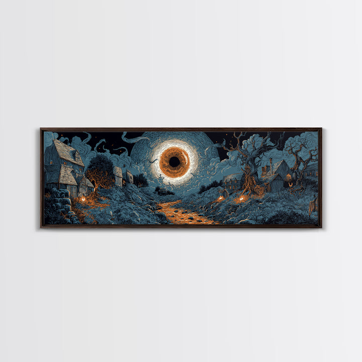 The Grave Gardener Of Yuggoth, Cosmic Horror Decor, Extra Wide Wall Art, Canvas Print, Halloween Home Decor, Gothic Wall Art