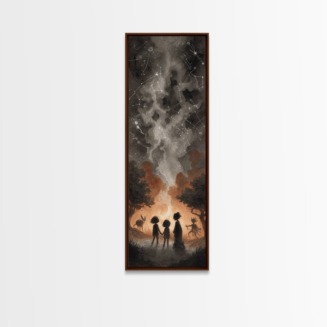 The Children Of The Star Orchard, Lovecraftian Wall Art, Tall Narrow Wall Art, Canvas Print, Halloween Home Decor, Gothic Wall Art