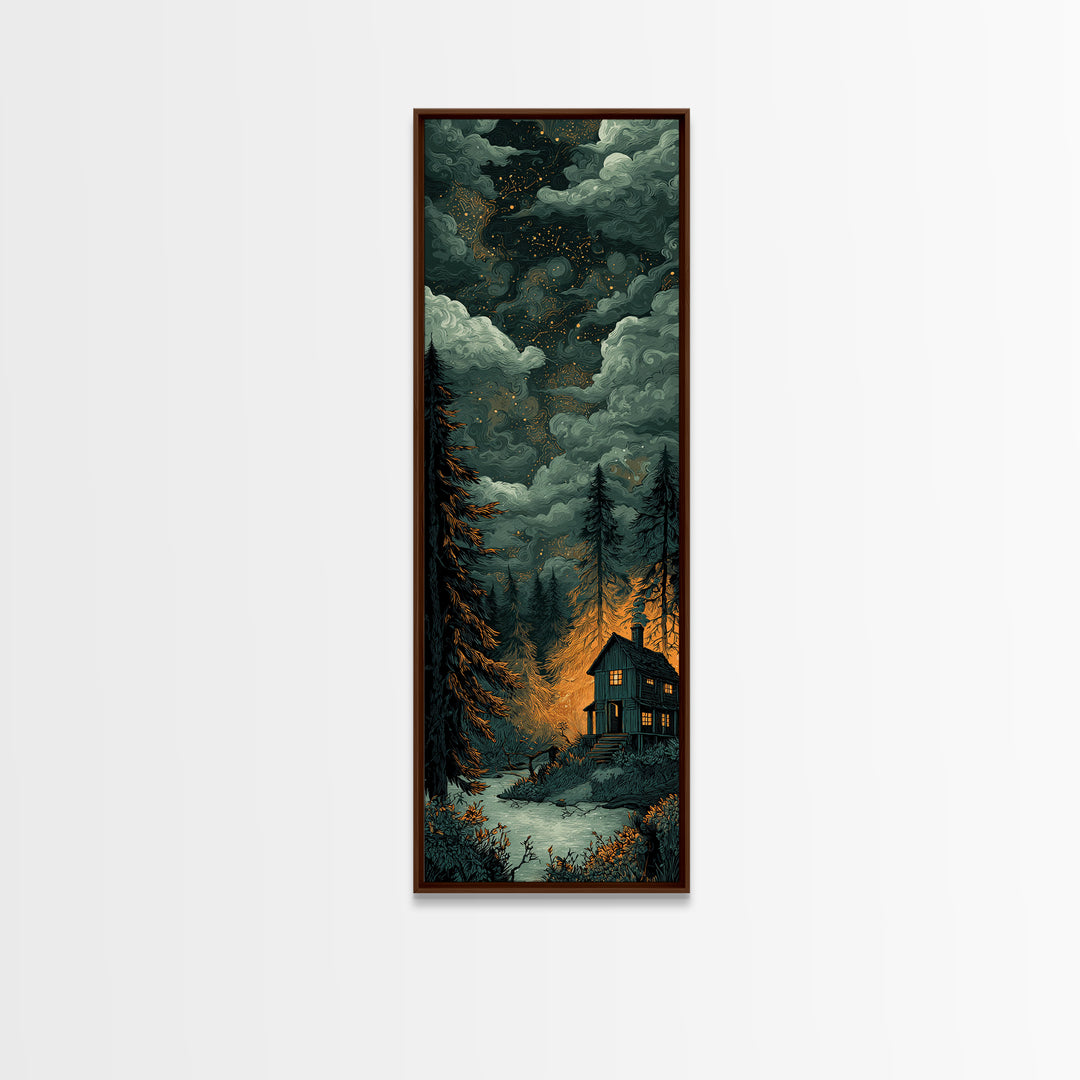 The Doll From Beyond The Void, Dark Fantasy Wall Art, Tall Narrow Wall Art, Canvas Print, Halloween Home Decor, Gothic Wall Art
