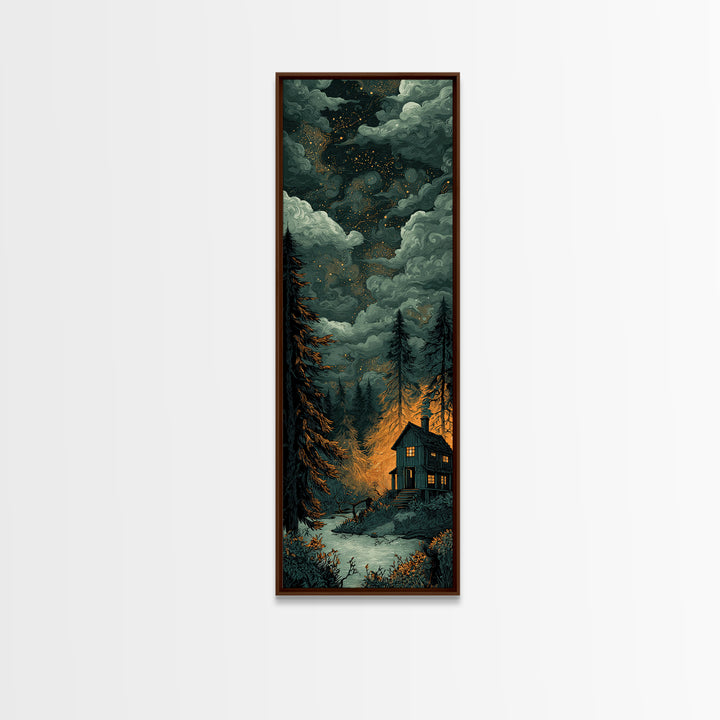 The Doll From Beyond The Void, Dark Fantasy Wall Art, Tall Narrow Wall Art, Canvas Print, Halloween Home Decor, Gothic Wall Art