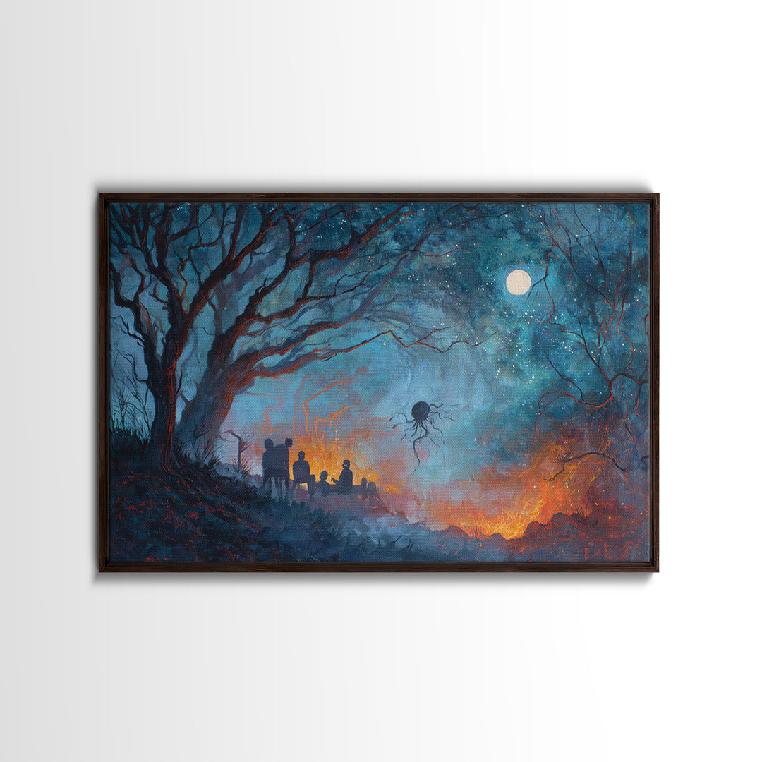 The Festival Of The Little Old Ones, Macabre Halloween Art, Landscape Wall Art, Canvas Print, Halloween Home Decor, Gothic Wall Art