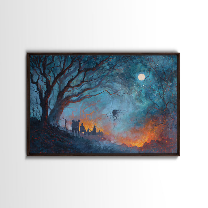 The Festival Of The Little Old Ones, Macabre Halloween Art, Landscape Wall Art, Canvas Print, Halloween Home Decor, Gothic Wall Art