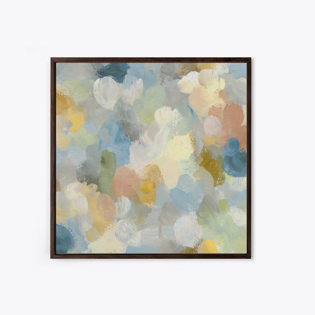 Pastel Rainbow Shapes for Pediatric Spaces Canvas Print, Waiting Room Art, Office Wall Decor, Waiting Room Decor, Abstract Art, WRA-1x1-18
