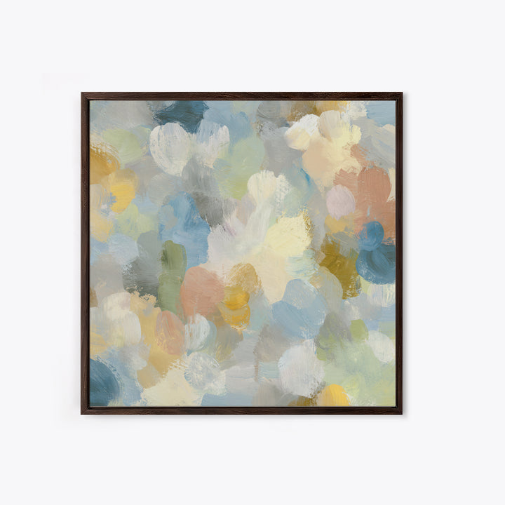 Pastel Rainbow Shapes for Pediatric Spaces Canvas Print, Waiting Room Art, Office Wall Decor, Waiting Room Decor, Abstract Art, WRA-1x1-18