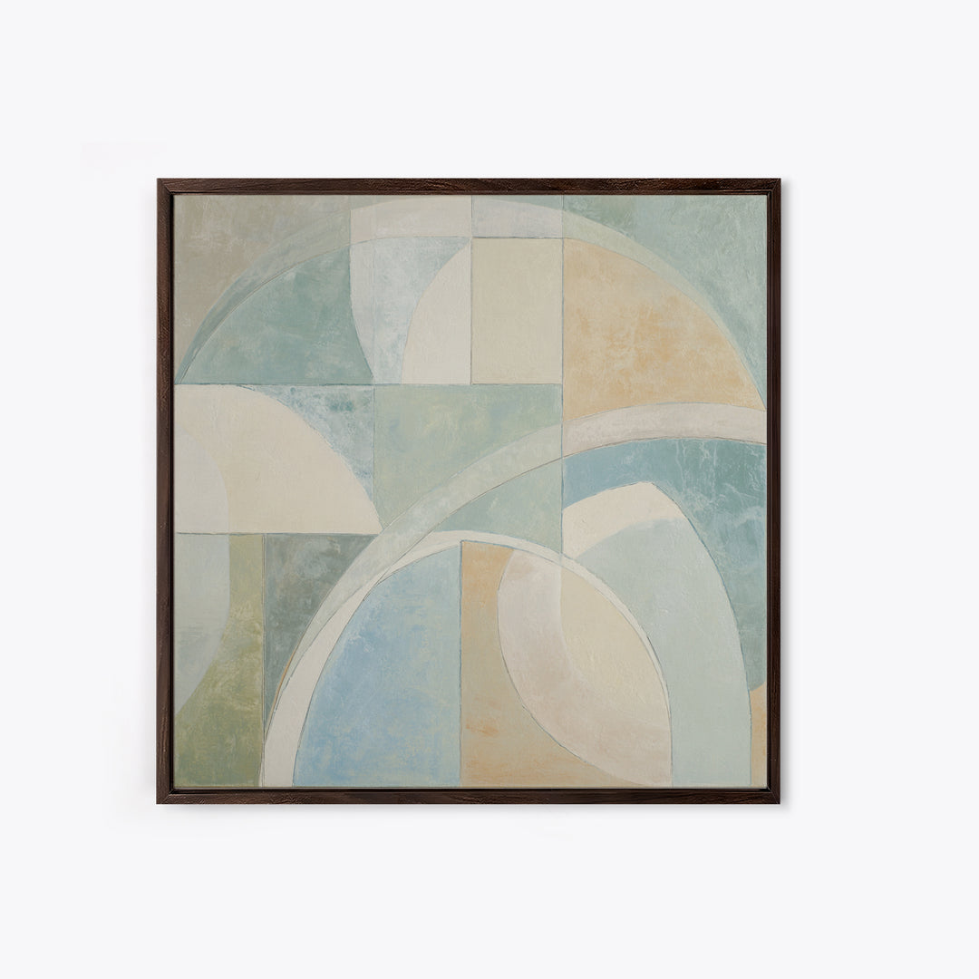 Modern Neutral Arch Abstraction Framed Canvas Print, Waiting Room Art, Therapy Office Decor, Waiting Room Decor, Fine Art, Calm, WRA-1x1-21