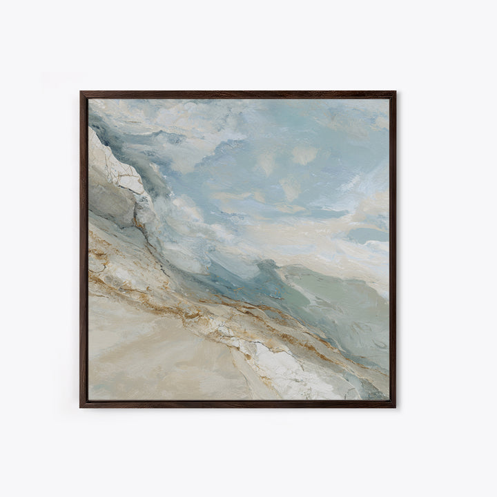 Light Marble Texture Abstract Framed Canvas Print, Waiting Room Art, Dog Wall Art, Waiting Room Decor, Abstract Art, Calm, WRA-1x1-24