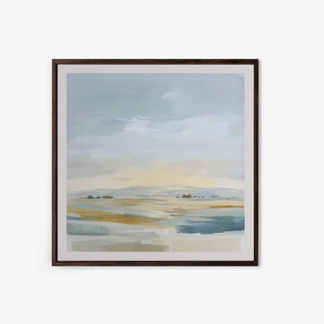 Warm Desert Sunrise Framed Canvas Print, Waiting Room Art, Photography Print, Waiting Room Decor, Calm, Minimalist Decor, WRA-1x1-37