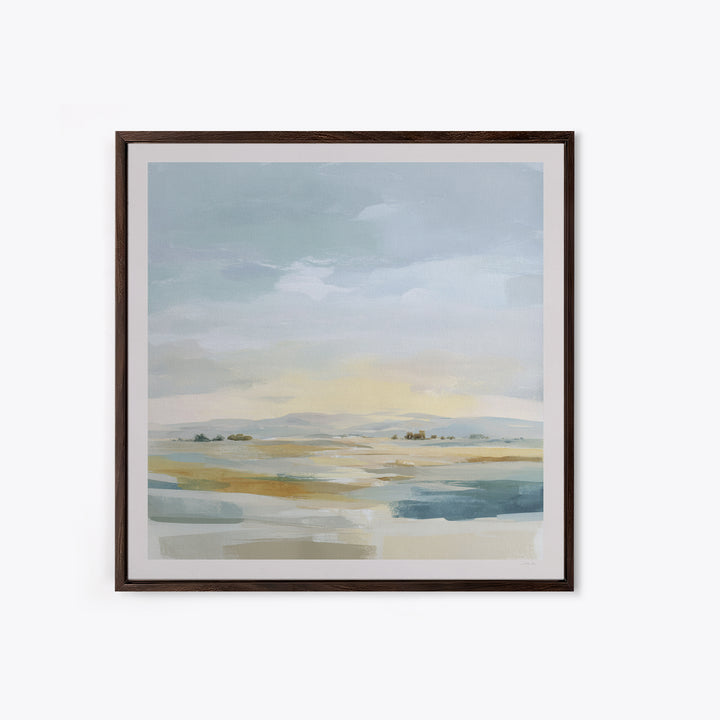 Warm Desert Sunrise Framed Canvas Print, Waiting Room Art, Photography Print, Waiting Room Decor, Calm, Minimalist Decor, WRA-1x1-37