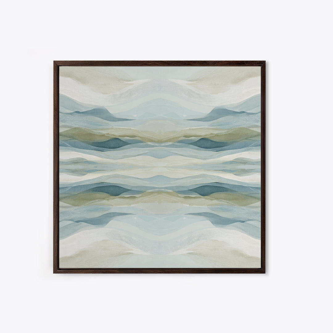 Soft Abstract Waves Framed Canvas Print, Waiting Room Art, Photography Print, Waiting Room Decor, Abstract Art, Calm, WRA-1x1-74