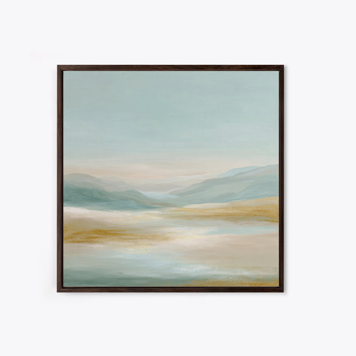 Warm Desert Sunrise Canvas Print, Waiting Room Art, Boho Decor, Waiting Room Decor, Oil Painting, Calm, Printable Wall Art, WRA-1x1-85