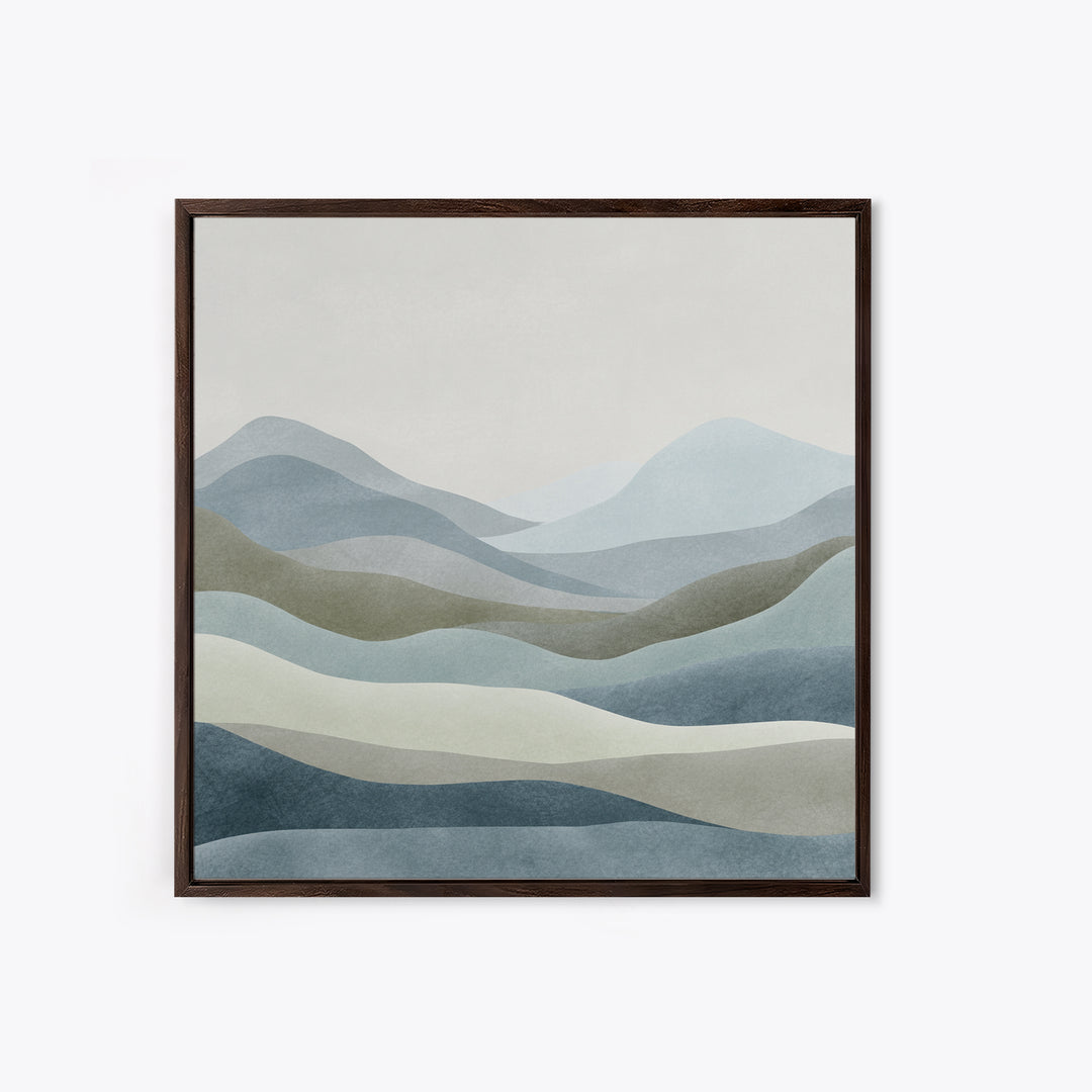 Simple Mountain Layers Canvas Print, Waiting Room Art, Modern Decor, Waiting Room Decor, Oil Painting, Calm, Home Decor, WRA-1x1-86