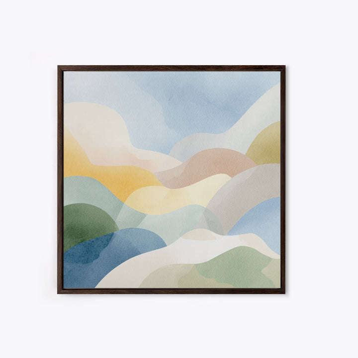 Pastel Rainbow Shapes for Pediatric Spaces Canvas Print, Waiting Room Art, Dental Art, Waiting Room Decor, Fine Art, Calm, WRA-1x1-90