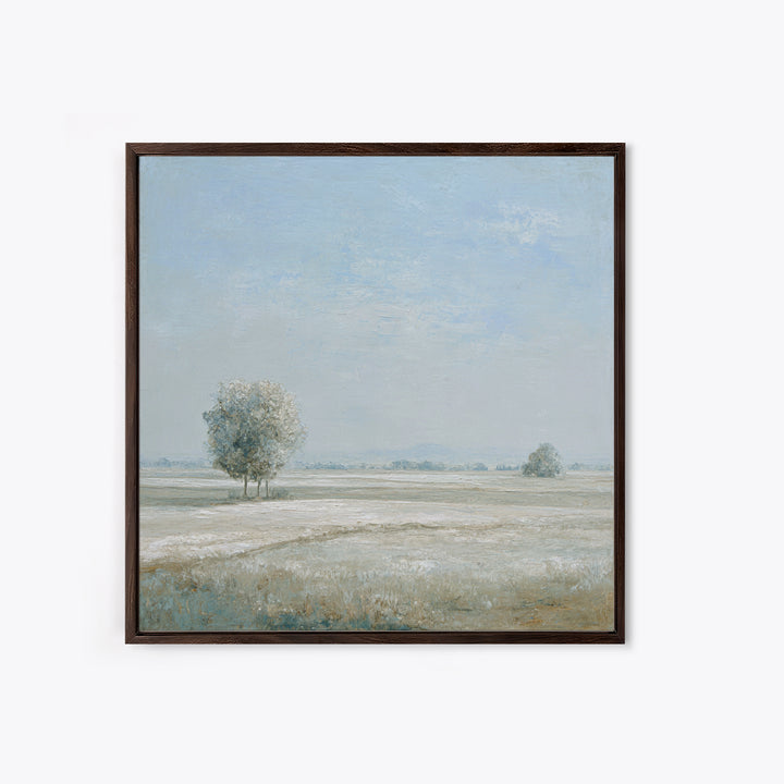 Open Field with Distant Tree Canvas Print, Waiting Room Art, Neutral Decor, Waiting Room Decor, Fine Art, Calm, Wall Art, WRA-1x1-95
