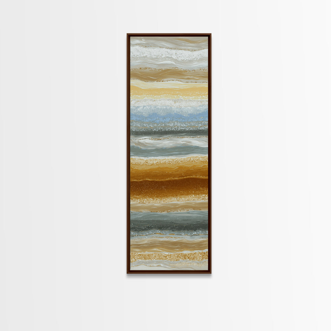 Warm Desert Sunrise Canvas Print, Waiting Room Art, Soundwave Art, Waiting Room Decor, Watercolor Art, Calm, WRA-1x3-1