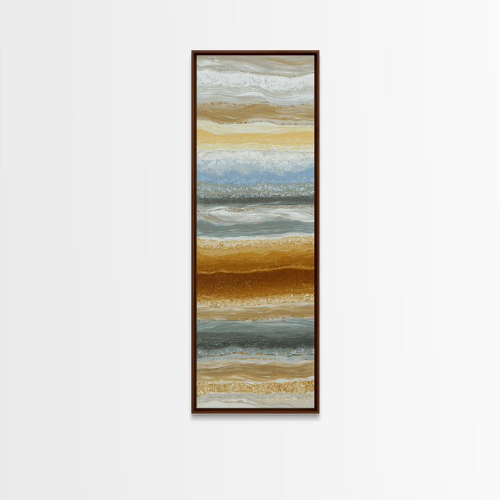 Warm Desert Sunrise Canvas Print, Waiting Room Art, Soundwave Art, Waiting Room Decor, Watercolor Art, Calm, WRA-1x3-1