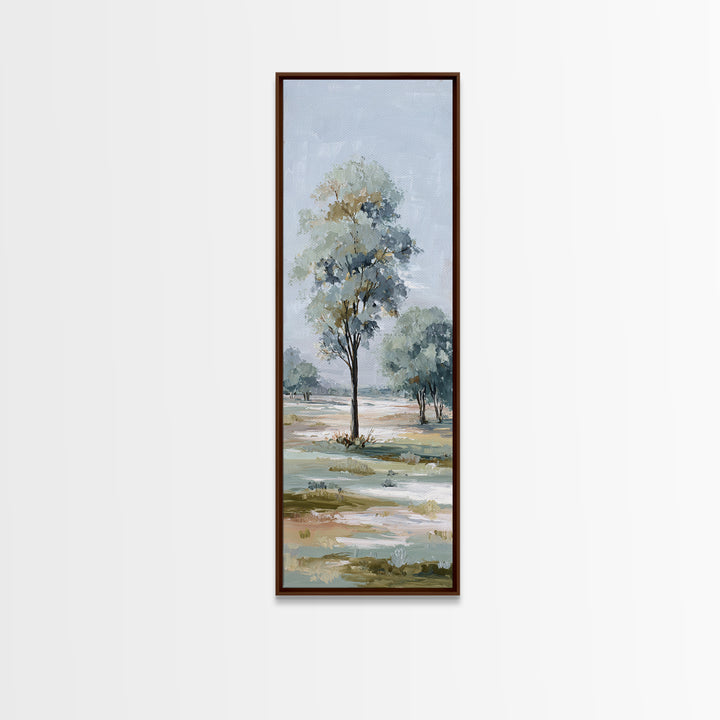 Open Field with Distant Tree Canvas Print, Waiting Room Art, Floral Wall Art, Waiting Room Decor, Calm, Minimalist Art, WRA-1x3-11