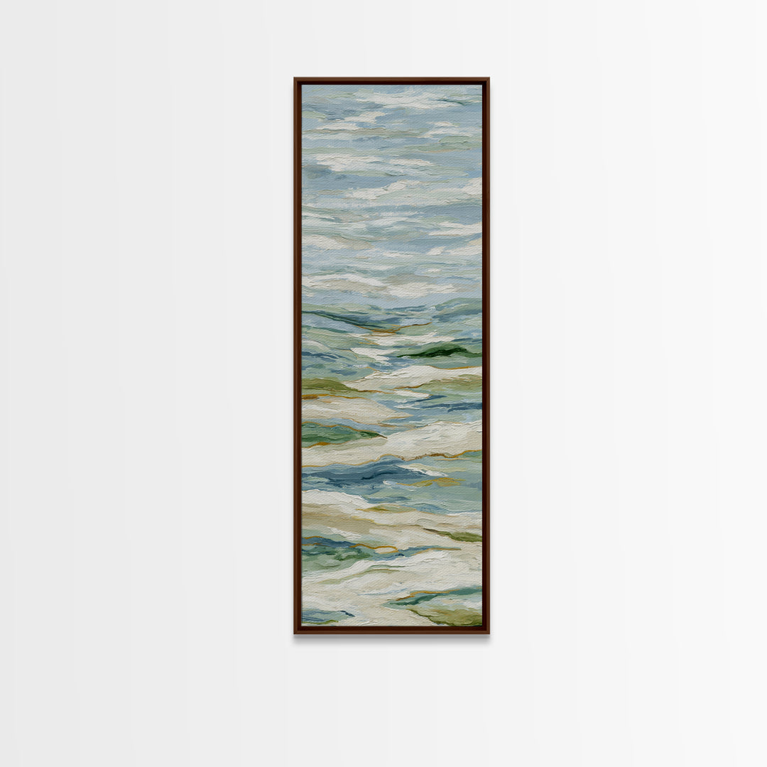 Soft Abstract Waves Canvas Print, Waiting Room Art, Therapy Office Decor, Waiting Room Decor, Fine Art, Calm, Art Print, WRA-1x3-14
