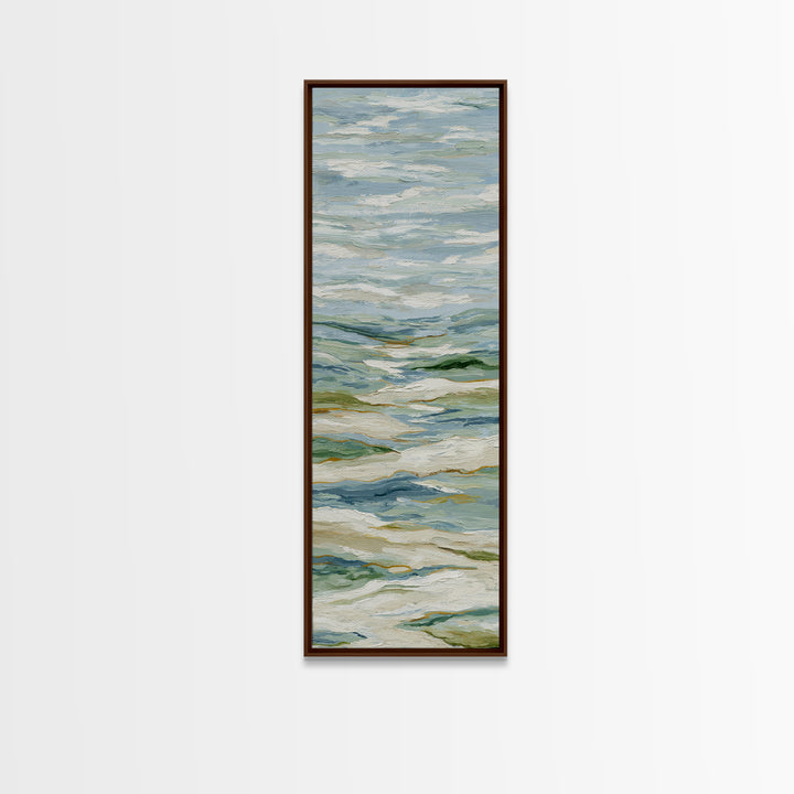 Soft Abstract Waves Canvas Print, Waiting Room Art, Therapy Office Decor, Waiting Room Decor, Fine Art, Calm, Art Print, WRA-1x3-14