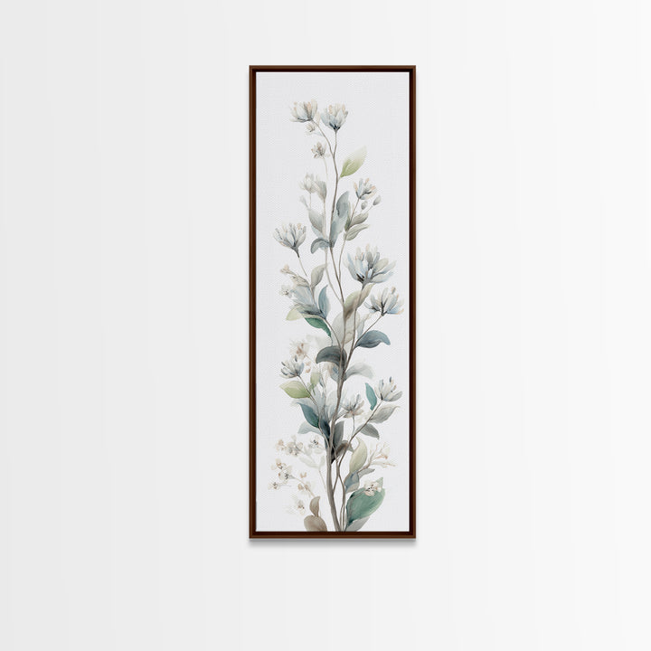 Neutral Botanical Branch Framed Canvas Print, Waiting Room Art, Home Decor, Waiting Room Decor, Fine Art, Calm, Modern Art, WRA-1x3-15