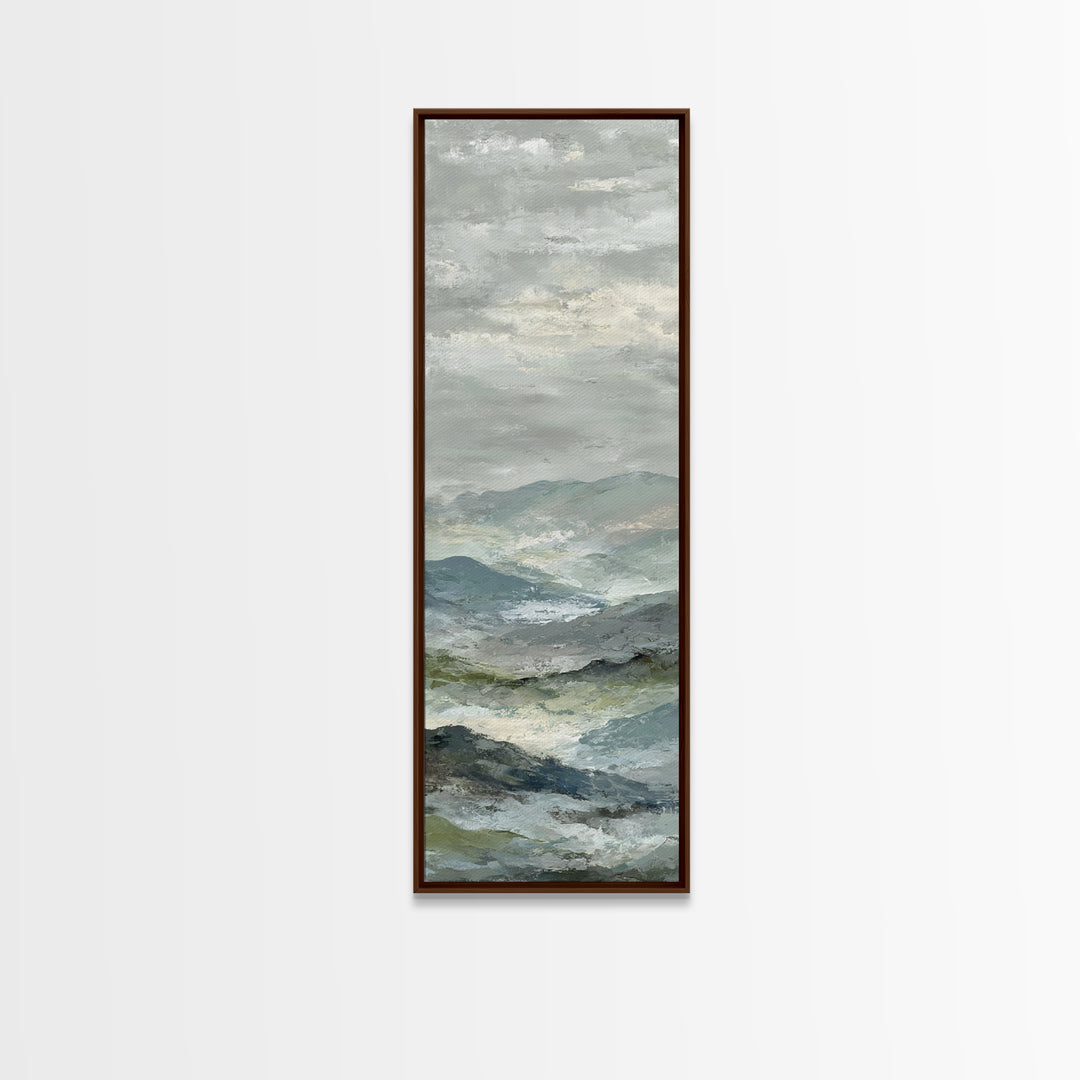 Simple Mountain Layers Canvas Print, Waiting Room Art, Dog Wall Art, Waiting Room Decor, Calm, Boho Decor, Luxury Decor, WRA-1x3-2