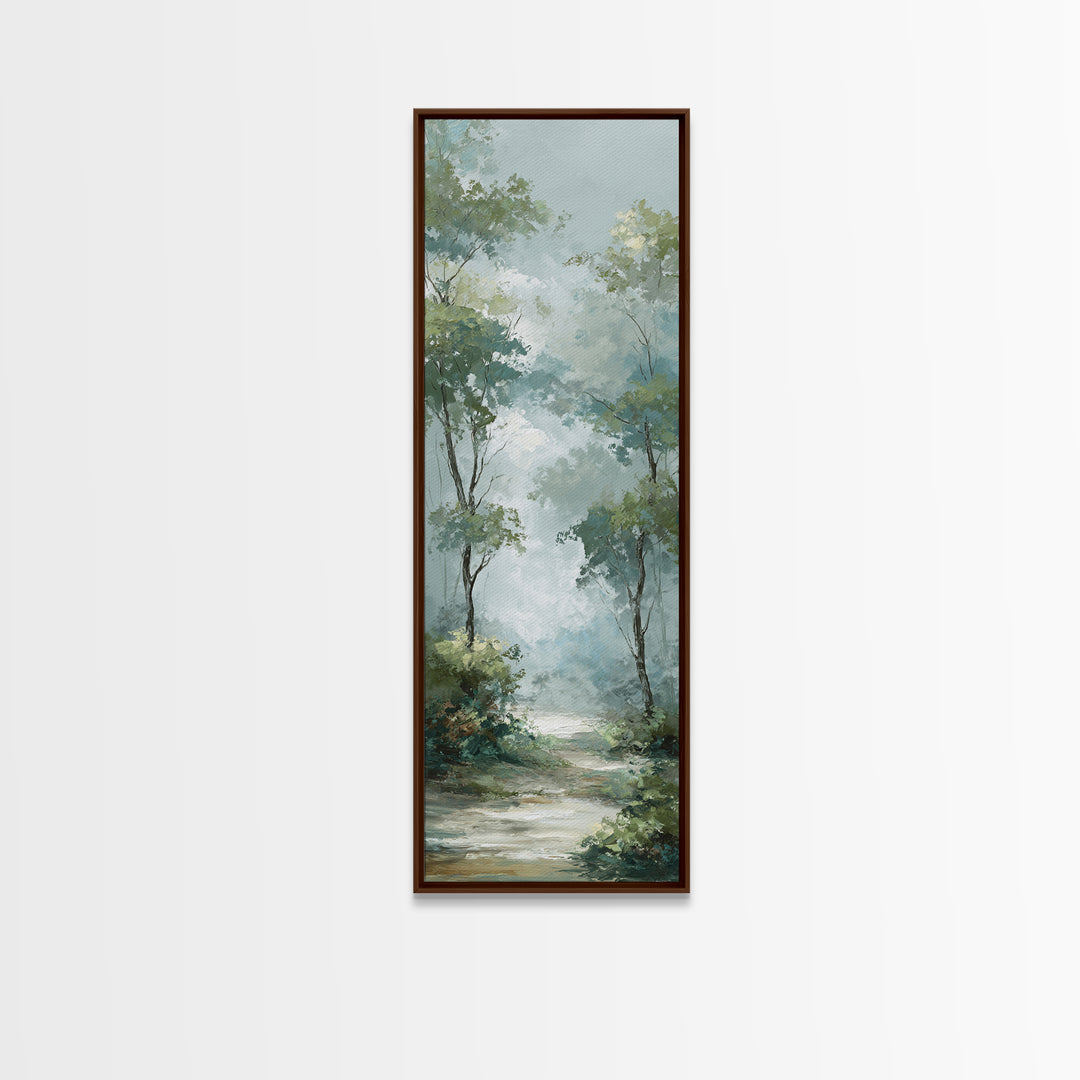 Misty Forest Path Canvas Print, Waiting Room Art, Wall Decor, Waiting Room Decor, Fine Art, Calm, Minimalist Wall Art, WRA-1x3-23