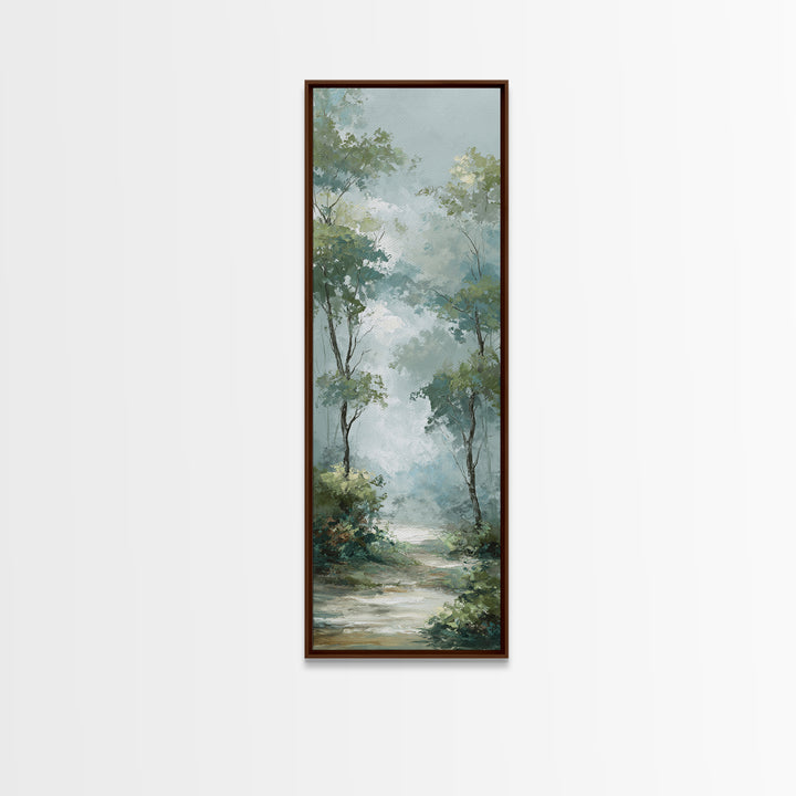 Misty Forest Path Canvas Print, Waiting Room Art, Wall Decor, Waiting Room Decor, Fine Art, Calm, Minimalist Wall Art, WRA-1x3-23