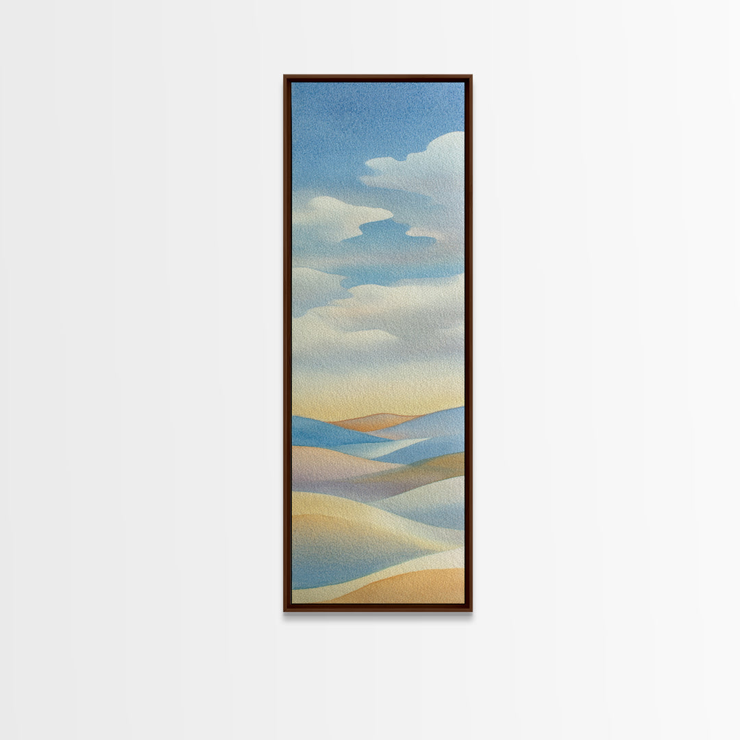 Warm Desert Sunrise Canvas Print, Waiting Room Art, Wall Decor, Waiting Room Decor, Fine Art, Calm, Minimalist Wall Art, WRA-1x3-25