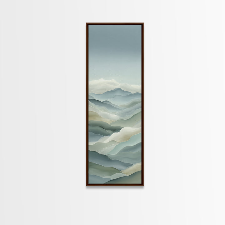 Simple Mountain Layers Canvas Print, Waiting Room Art, Dog Wall Art, Waiting Room Decor, Calm, Boho Decor, Luxury Decor, WRA-1x3-26