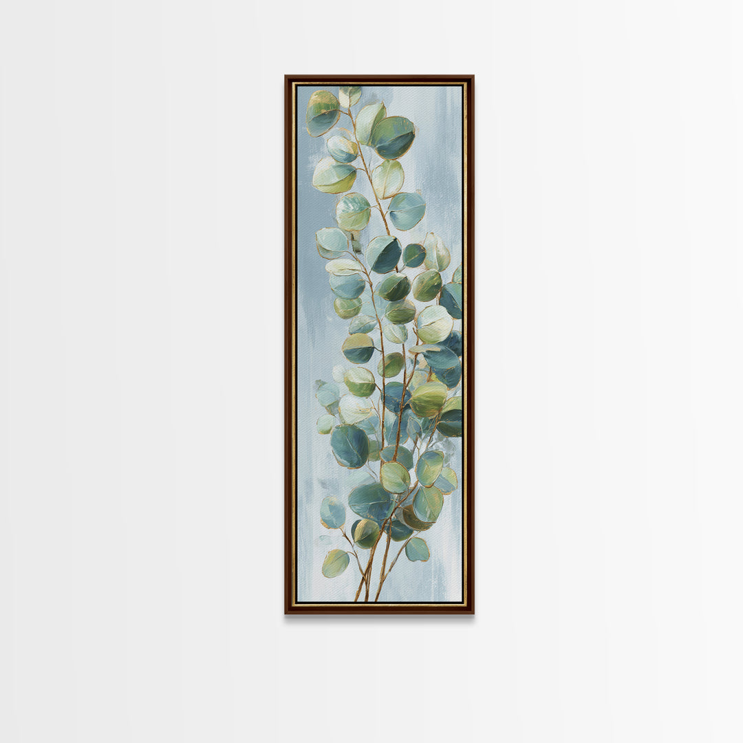 Clean Eucalyptus Leaf Study Framed Canvas Print, Waiting Room Art, Modern Decor, Waiting Room Decor, Fine Art, Calm, Home Decor, WRA-1x3-29
