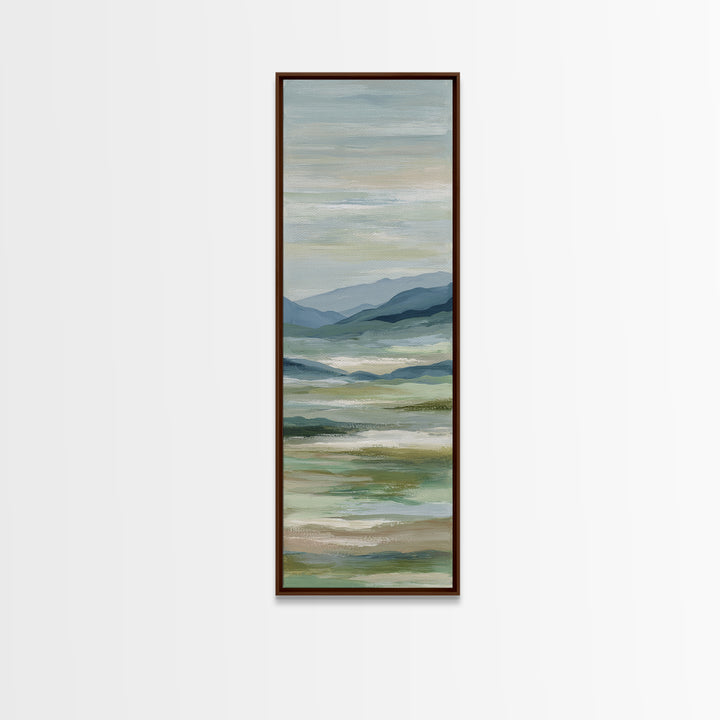 Calming Landscape with Open Sky and Gentle Canvas Print, Waiting Room Art, Statement Artwork, Waiting Room Decor, Oil Painting, WRA-1x3-37