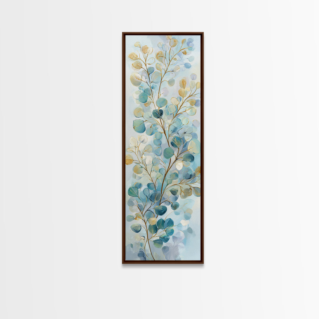 Neutral Botanical Branch Canvas Print, Waiting Room Art, Abstract Art, Waiting Room Decor, Oil Painting, Calm, Landscape, WRA-1x3-39